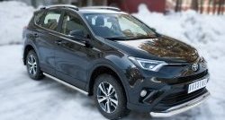 15 299 р. Защита порогов из круглой трубы диаметром 63 мм (рестайлинг) Russtal Toyota RAV4 XA40 5 дв. дорестайлинг (2012-2015) (Защита порогов с со скосами на торцах (вариант 1))  с доставкой в г. Тамбов. Увеличить фотографию 7