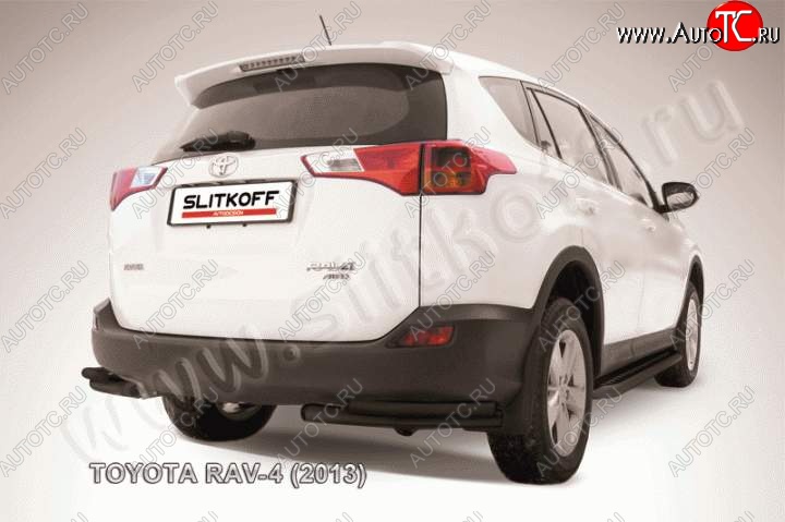 5 899 р. Уголки d57+d42 двойные  Toyota RAV4  XA40 (2012-2015) 5 дв. дорестайлинг (Цвет: серебристый)  с доставкой в г. Тамбов