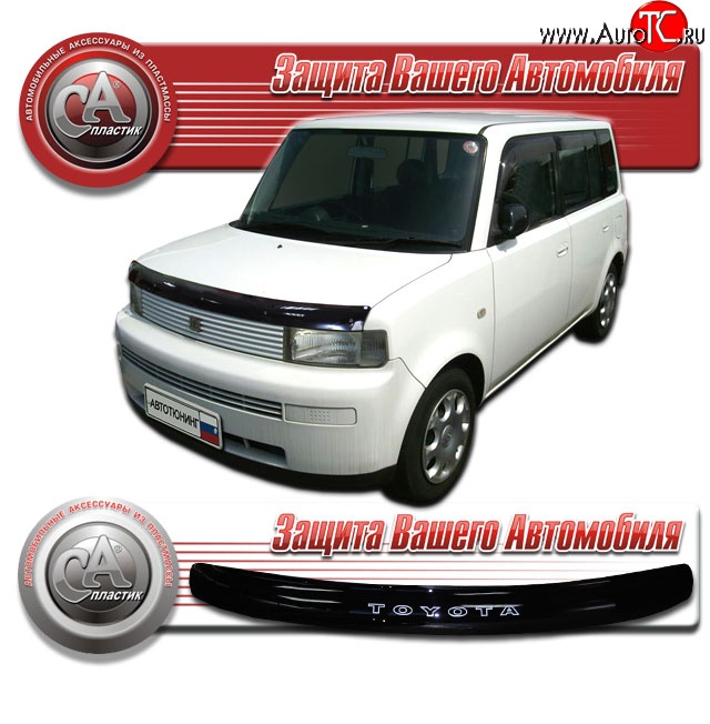 1 829 р. Дефлектор капота CA Plastic  Toyota Scion  XB (2002-2024) (Classic черный, Без надписи)  с доставкой в г. Тамбов