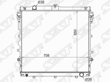 Радиатор двигателя SAT Toyota Sequoia XK60 дорестайлинг (2007-2017)