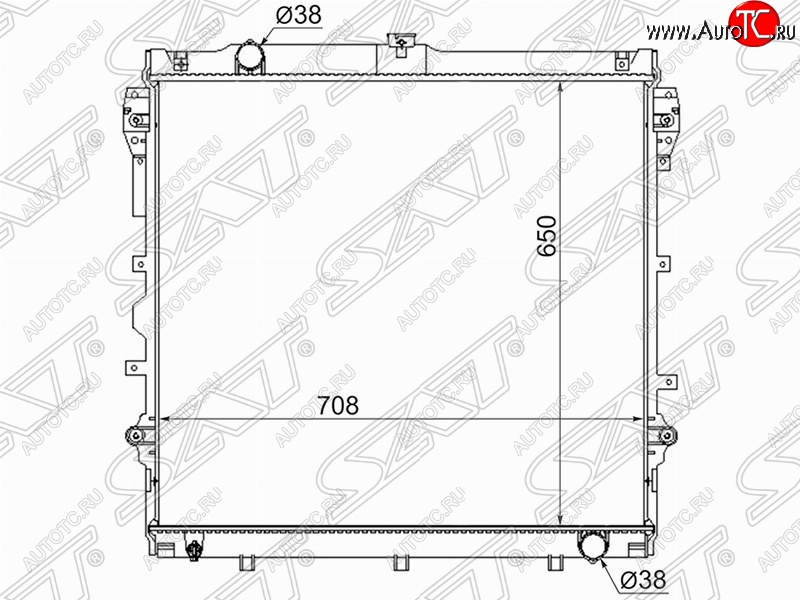12 699 р. Радиатор двигателя SAT Toyota Tundra XK50 дорестайлинг (2007-2009)  с доставкой в г. Тамбов
