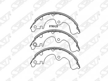 1 019 р. Колодки тормозные SAT (задние)  Toyota Starlet  P80 (1989-1995) дорестайлинг, хэтчбэк 3 дв., дорестайлинг, хэтчбэк 5 дв., 1-ый рестайлинг, хэтчбэк 3 дв., 2-ой рестайлинг, хэтчбэк 3 дв.  с доставкой в г. Тамбов. Увеличить фотографию 1