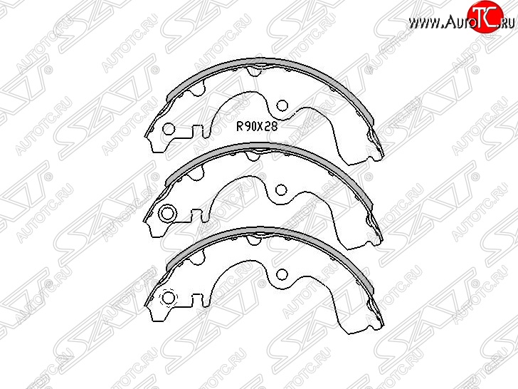 1 019 р. Колодки тормозные SAT (задние)  Toyota Starlet  P80 (1989-1995) дорестайлинг, хэтчбэк 3 дв., дорестайлинг, хэтчбэк 5 дв., 1-ый рестайлинг, хэтчбэк 3 дв., 2-ой рестайлинг, хэтчбэк 3 дв.  с доставкой в г. Тамбов