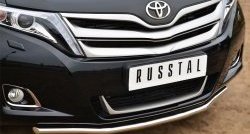 11 499 р. Одинарная защита переднего бампера диаметром 42 мм SLITKOFF Toyota Venza GV10 рестайлинг (2012-2016)  с доставкой в г. Тамбов. Увеличить фотографию 2