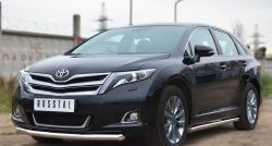 14 849 р. Защита порогов из круглой трубы диаметром 63 мм Russtal Toyota Venza GV10 рестайлинг (2012-2016) (Защита порогов с со скосами на торцах (вариант 1))  с доставкой в г. Тамбов. Увеличить фотографию 4