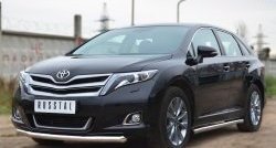 14 849 р. Защита порогов из круглой трубы диаметром 63 мм Russtal Toyota Venza GV10 рестайлинг (2012-2016) (Защита порогов с со скосами на торцах (вариант 1))  с доставкой в г. Тамбов. Увеличить фотографию 7