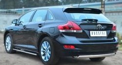 16 849 р. Защита заднего бампера (Ø75x42 мм, нержавейка) Russtal Toyota Venza GV10 рестайлинг (2012-2016)  с доставкой в г. Тамбов. Увеличить фотографию 3