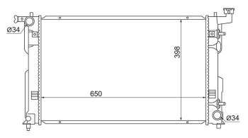 Радиатор двигателя SAT Toyota Vista Ardeo V50 дорестайлинг универсал (1998-2000)