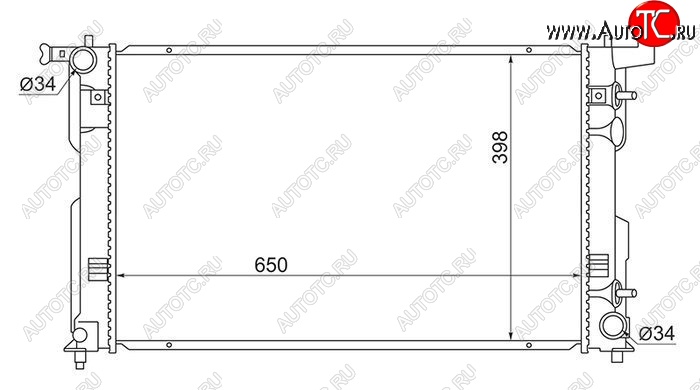 5 999 р. Радиатор двигателя SAT  Toyota Vista Ardeo  V50 (1998-2000) дорестайлинг универсал  с доставкой в г. Тамбов