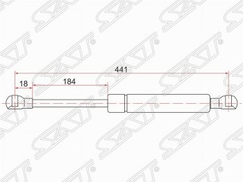 889 р. Газовый упор крышки багажника SAT  Toyota Wish  XE10 (2003-2005) дорестайлинг  с доставкой в г. Тамбов. Увеличить фотографию 1