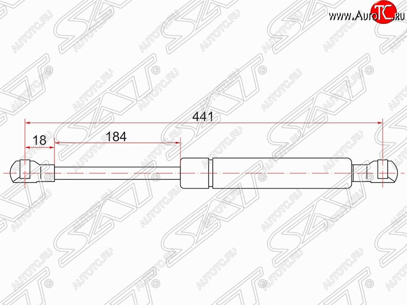 889 р. Газовый упор крышки багажника SAT  Toyota Wish  XE10 (2003-2005) дорестайлинг  с доставкой в г. Тамбов