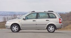 5 319 р. Рейлинги Petroil Tuning Усиленные  Лада Калина  1117 (2004-2013) универсал (Серебристый муар, крыша с ребром жесткости)  с доставкой в г. Тамбов. Увеличить фотографию 5