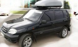 3 299 р. Рейлинги Лидер-премиум на автомобиль  Chevrolet Niva  2123 (2002-2020), Лада 2123 (Нива Шевроле) (2002-2021), Лада Нива Трэвел (2021-2024) (Цвет: чёрный)  с доставкой в г. Тамбов. Увеличить фотографию 1