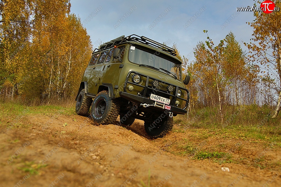 27 649 р. Бампер передний РИФ (силовой) Уаз Буханка 452 2206 микроавтобус (1965-2025) (С защитной дугой, без внутренних усилителей)  с доставкой в г. Тамбов