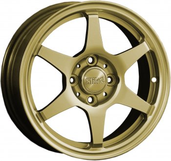 Кованый диск Slik Classik 6x14 (Металлик золотой) Honda Logo (1996-2001) 4x100.0xDIA56.1xET35.0