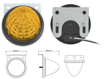 Универсальный поворотник диодный SAT (12V/24V желтый) Hyundai I30 2 GD дорестайлинг универсал (2011-2015)  (12V)