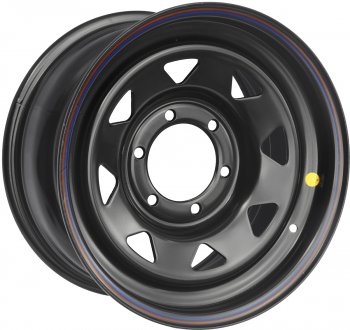 Штампованый диск OFF-ROAD Wheels (стальной усиленный, треугольник мелкий - черный). 8.0 x 16 Toyota Tacoma N300 PickUp DoubleCab рестайлинг (2020-2023) 6x139.7xDIA110.0xET30.0