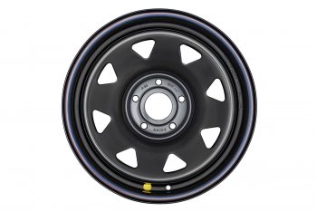 8 449 р. Штампованый диск OFF-ROAD Wheels (усиленный, треугольник мелкий) 8.0x17   (Цвет: черный)  с доставкой в г. Тамбов. Увеличить фотографию 2