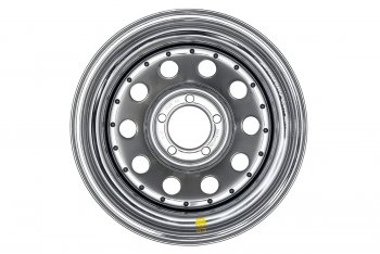 7 349 р. Штампованый диск OFF-ROAD Wheels (усиленный, круг) 8.0x15   (Цвет: хром)  с доставкой в г. Тамбов. Увеличить фотографию 2