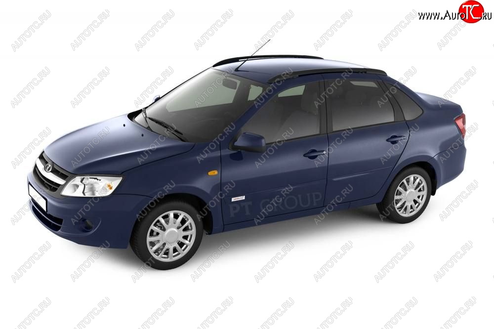 6 329 р. Рейлинги Petroil Tuning Комфорт  Лада Гранта  2190 - Калина  1118 (Черный муар)  с доставкой в г. Тамбов