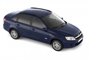 6 329 р. Рейлинги Petroil Tuning Комфорт  Лада Гранта  2190 - Калина  1118 (Черный муар)  с доставкой в г. Тамбов. Увеличить фотографию 3
