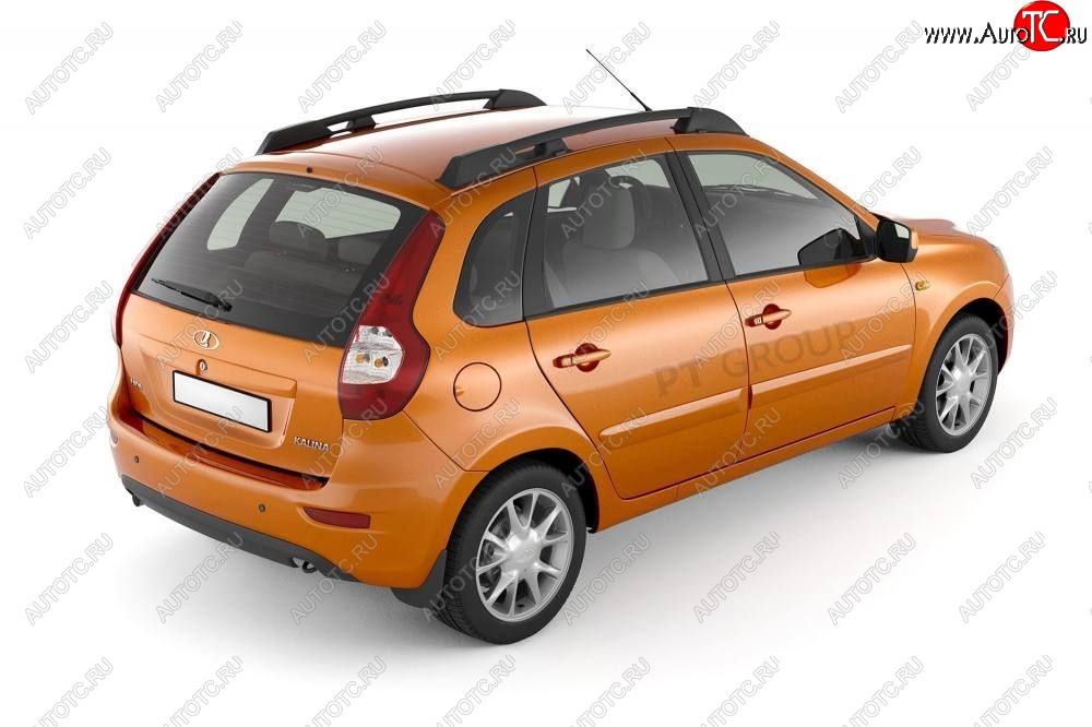 5 319 р. Рейлинги Petroil Tuning Усиленные  Лада Калина ( 1119,  2192) - Калина Спорт ( 1119,  2192) (Черный муар)  с доставкой в г. Тамбов