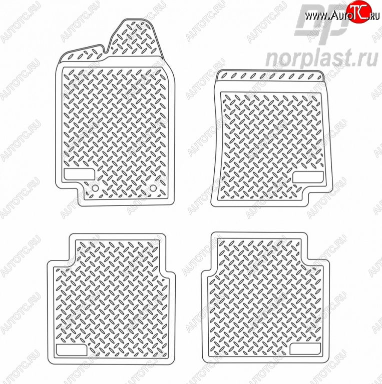1 539 р. Комплект ковриков в салон Norplast-эконом  Лада 2101 - 2107  с доставкой в г. Тамбов