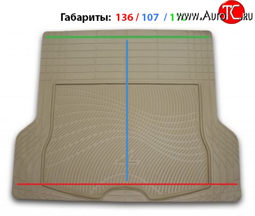 3 699 р. Универсальный коврик в багажник Element-Autofamily (полиуретан) Haval H9 1-ый рестайлинг (2017-2019) (бежевый)  с доставкой в г. Тамбов