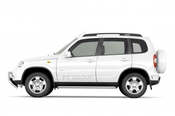6 379 р. Рейлинги Petroil Tuning Комфорт  Chevrolet Niva  2123 (2002-2020), Лада 2123 (Нива Шевроле) (2002-2021), Лада Нива Трэвел (2021-2025) (Черный муар)  с доставкой в г. Тамбов. Увеличить фотографию 2