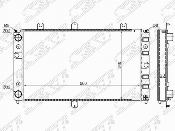 3 499 р. Радиатор двигателя (трубчатый, МКПП) SAT  Лада Приора ( 2170,  2171,  2172,  21728) (2007-2018) седан дорестайлинг, универсал дорестайлинг , хэтчбек дорестайлинг, купе дорестайлинг, купе рестайлинг, седан рестайлинг, универсал рестайлинг, хэтчбек рестайлин  с доставкой в г. Тамбов. Увеличить фотографию 1
