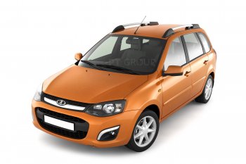 5 319 р. Рейлинги усиленные Petroil Tuning  Лада Калина  2194 (2014-2018) универсал (Серебристый муар)  с доставкой в г. Тамбов. Увеличить фотографию 2