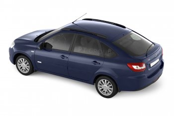 6 329 р. Рейлинги Petroil Tuning Комфорт  Лада Гранта  2191 (2013-2017) лифтбэк дорестайлинг  (Черный муар)  с доставкой в г. Тамбов. Увеличить фотографию 4