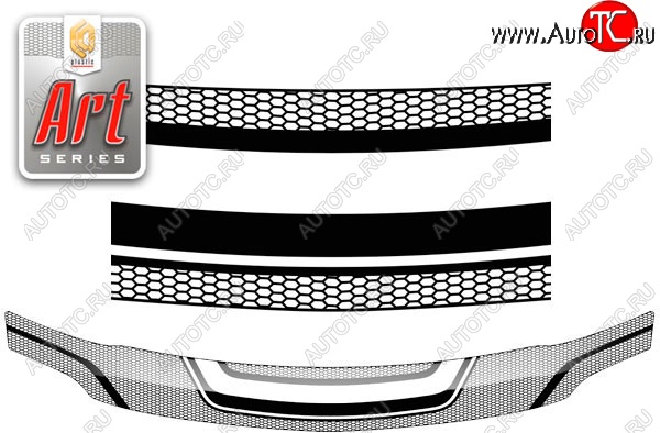 2 159 р. Дефлектор капота CA-Plastiс  Лада Ларгус (2012-2021) дорестайлинг R90 (Серия Art графит)  с доставкой в г. Тамбов