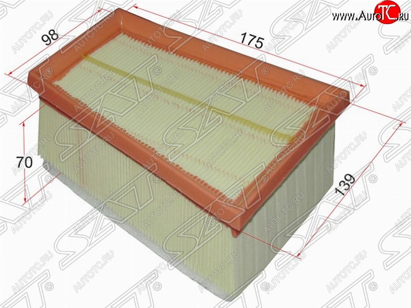 329 р. Фильтр воздушный двигателя SAT (139х175х70 mm)  Nissan Almera (G15), Kubistar, Primastar, Terrano (D10), Renault Clio (CB,  BB), Duster (HS), Espace (4), Kangoo (KC,  KW0), Laguna (2 X74), Megane (BA,DA,LA,  LA,  BA,LA,  седан,  хэтчбэк 5 дв.,  универсал), Sandero ((B8)), Sandero Stepway ((B8)), Scenic (1), Trafic (X83), Лада Ларгус  с доставкой в г. Тамбов