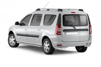7 009 р. Рейлинги Petroil Tuning Усиленные  Лада Ларгус (2012-2025) дорестайлинг R90, рестайлинг R90 (Серебристый муар)  с доставкой в г. Тамбов. Увеличить фотографию 2