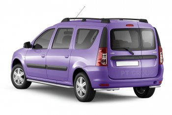 7 009 р. Рейлинги Petroil Tuning Усиленные  Лада Ларгус (2012-2025) дорестайлинг R90, рестайлинг R90 (Черный муар)  с доставкой в г. Тамбов. Увеличить фотографию 3