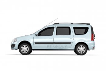8 919 р. Рейлинг (Черный муар) Комфорт LADA Largus 2012-  Лада Ларгус (2012-2025) дорестайлинг R90, рестайлинг R90 (Черный муар)  с доставкой в г. Тамбов. Увеличить фотографию 3