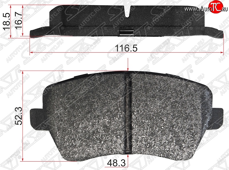 1 059 р. Колодки тормозные SAT (передние) Nissan Tiida 1 хэтчбэк C11 дорестайлинг, Япония (2004-2007)  с доставкой в г. Тамбов