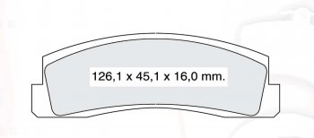 439 р. Колодка переднего дискового тормоза DAFMI INTELLI Chevrolet Niva 2123 рестайлинг (2009-2020)  с доставкой в г. Тамбов. Увеличить фотографию 3