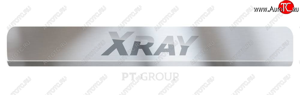 2 399 р. Пороги накладки в проем дверей Petroil Tuning Лада XRAY (2016-2022) (Нержавейка)  с доставкой в г. Тамбов