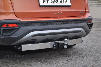 17 659 р. Фаркоп Petroil Tuning (съемный квадрат, с нержавеющей пластиной)  Volkswagen Taos (2020-2022)  с доставкой в г. Тамбов. Увеличить фотографию 3