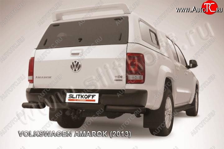 7 999 р. Уголки d76 Volkswagen Amarok дорестайлинг (2009-2016) (Цвет: серебристый)  с доставкой в г. Тамбов