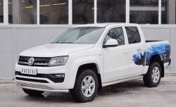 12 999 р. Защита переднего бампера (Ø63 мм, нержавейка) Russtal Volkswagen Amarok рестайлинг (2016-2022)  с доставкой в г. Тамбов. Увеличить фотографию 2