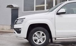 12 999 р. Защита переднего бампера (Ø63 мм, нержавейка) Russtal Volkswagen Amarok рестайлинг (2016-2022)  с доставкой в г. Тамбов. Увеличить фотографию 4