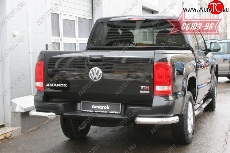 12 779 р. Защита заднего бампера Souz-96 (d76) Volkswagen Amarok дорестайлинг (2009-2016)  с доставкой в г. Тамбов