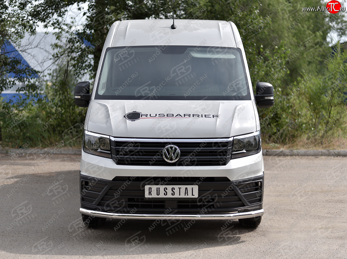 16 699 р. Защита переднего бампера (Ø63 мм, нержавейка) SLITKOFF  Volkswagen Crafter  2 (2017-2024)  с доставкой в г. Тамбов