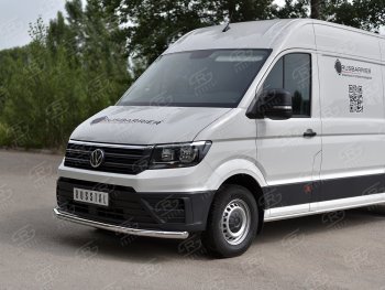 16 699 р. Защита переднего бампера (Ø63 мм, нержавейка) SLITKOFF  Volkswagen Crafter  2 (2017-2024)  с доставкой в г. Тамбов. Увеличить фотографию 2