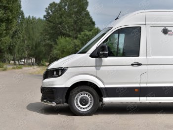 16 699 р. Защита переднего бампера (Ø63 мм, нержавейка) SLITKOFF  Volkswagen Crafter  2 (2017-2024)  с доставкой в г. Тамбов. Увеличить фотографию 3