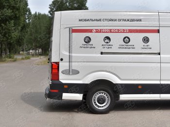 13 399 р. Защита заднего бампера (Ø75х42 мм, нержавейка) Russtal  Volkswagen Crafter  2 (2017-2024)  с доставкой в г. Тамбов. Увеличить фотографию 3