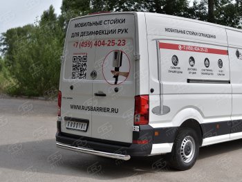 14 949 р. Защита заднего бампера (Ø76 мм, нержавейка) SLITKOFF  Volkswagen Crafter  2 (2017-2025)  с доставкой в г. Тамбов. Увеличить фотографию 3